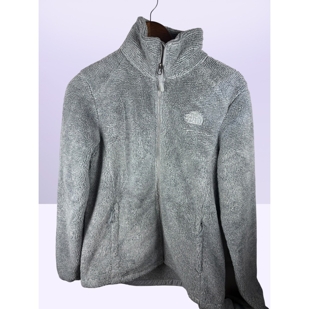 The North Face Osito Fleece Jacket Womens Medium Grey Full Zip High Pile Soft